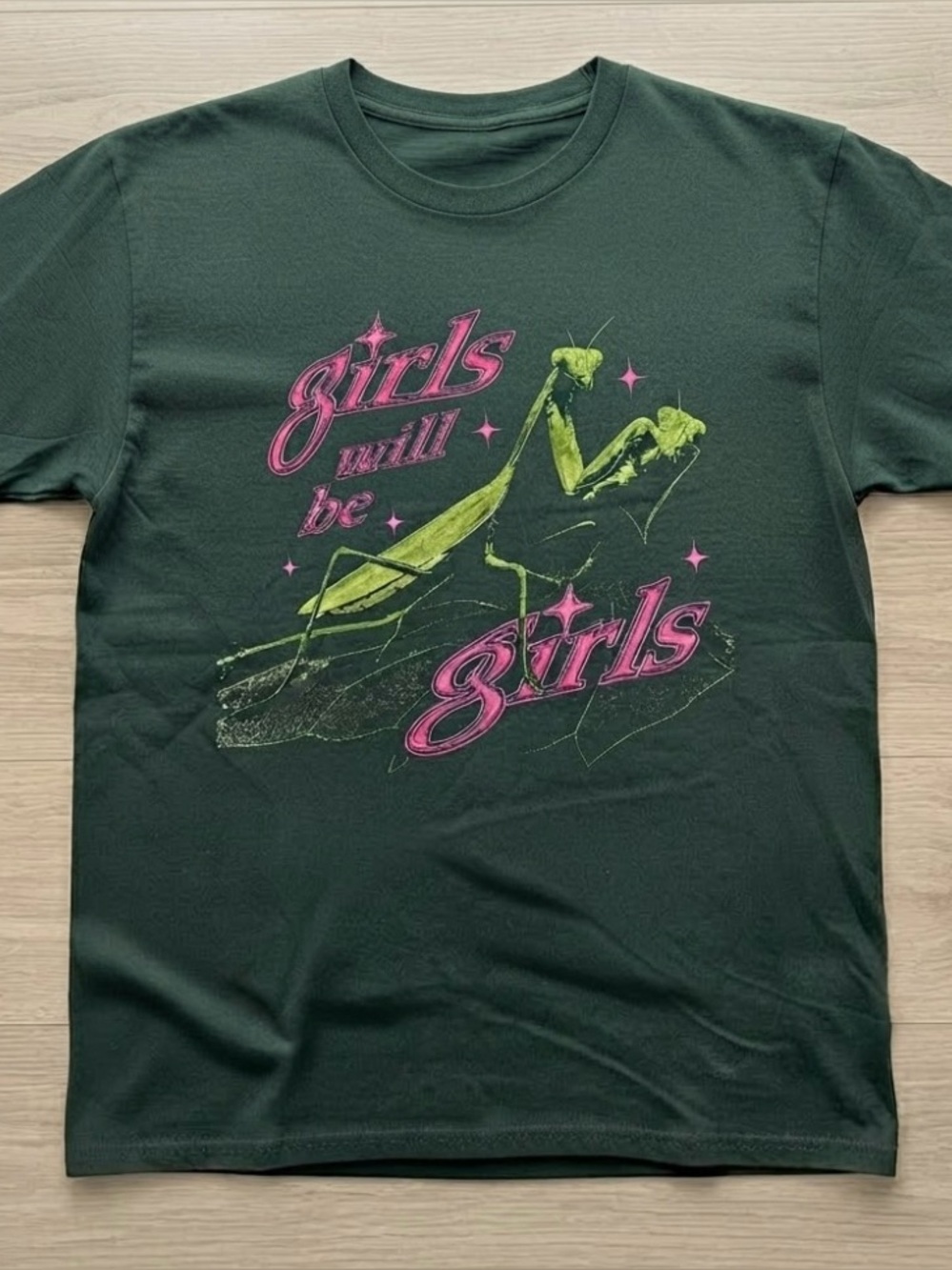 Mantis “Girls Will Be Girls”  Y2K Grunge Vibe Graphic Tee